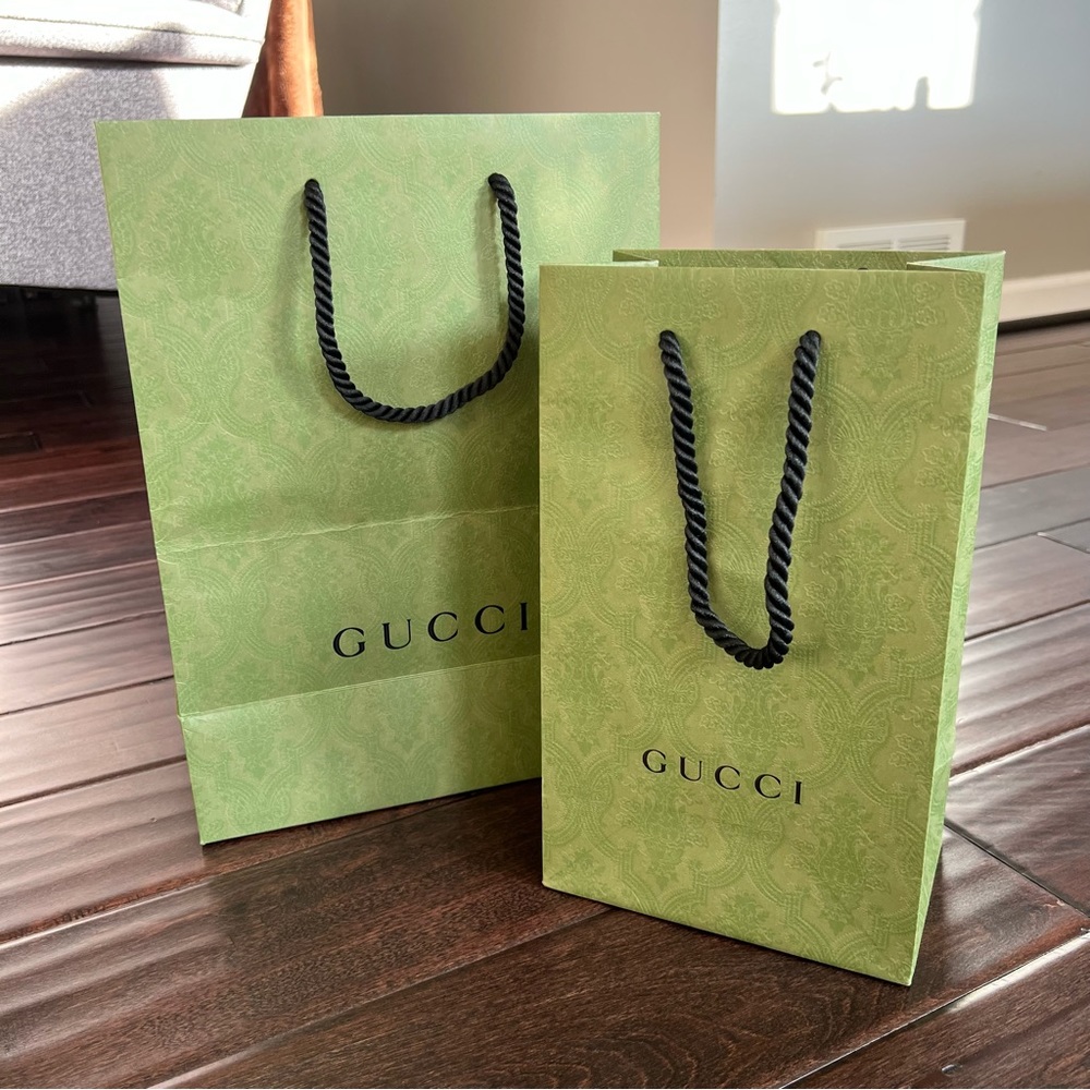 LOT of 2 gucci shopping bags
